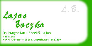 lajos boczko business card